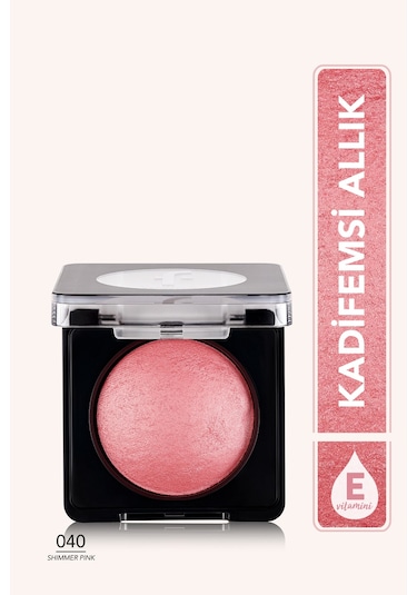 Flormar Işıltılı Fırınlanmış Allık - Baked Blush-On - 040 Shimmer Pink - 8682536051415