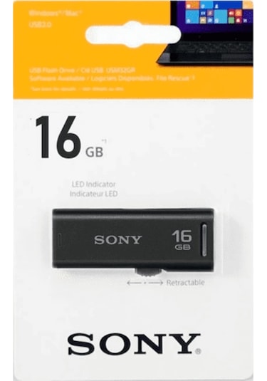 Sony Micro Vault USM16GR 16 GB Usb 2.0 Flash Bellek