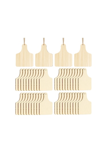 120 Adet Kendin Yap El Sanatları Noel Partisi Dekoru İçin Tamamlanmamış İnek Kulak Etiketleri