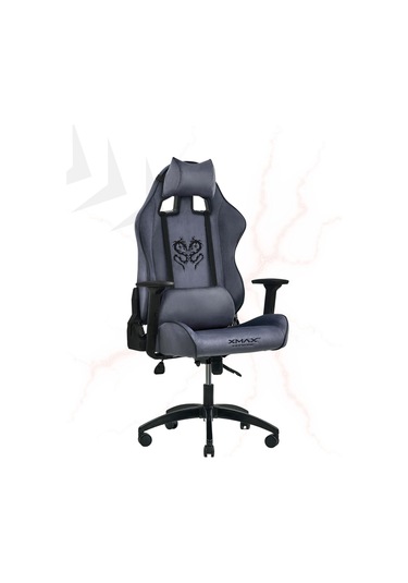 Rio Balerion Antrasit Gri Kadife Terletmez Kumaş Gaming Oyuncu Koltuğu -3 Gri