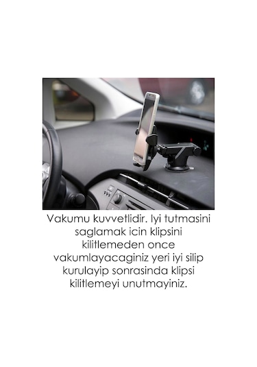 Batcell Araç İçi Uzayan Ayarlanabilir Vantuzlu Telefon Tutucu