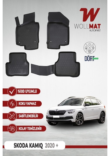 Skoda Kamiq Paspas 2020 Sonrası Uyumlu 3d Havuzlu Paspas Seti