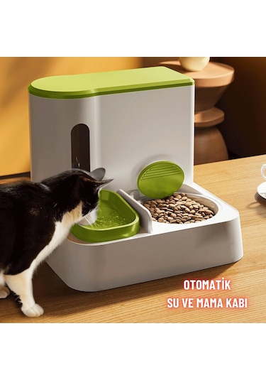 Kedi Köpek Mama Ve Su Kabı Paslanmaz Çelik Kase Otomatik Su Denge Akıcı Mama Besleme Kolay Temizlik