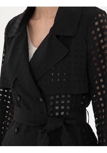 Pierre Cardin Kadın Siyah Trençkot 50282821-vr046 Siyah