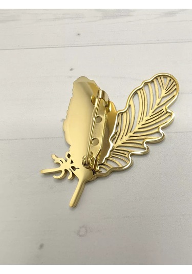 Re Chic Sh Broş "şairin Tüyü" 228788289 Altın Rengi