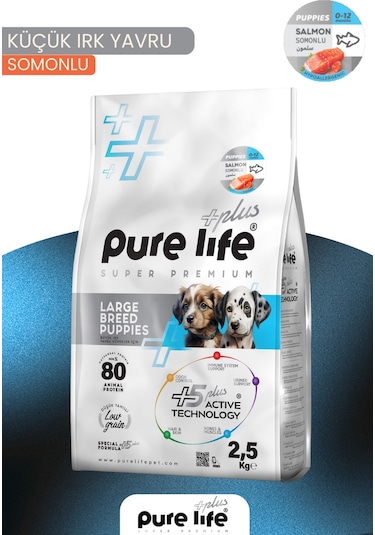Pure Life Plus Somonlu Büyük Irk Yavru Köpek Maması 2500 G