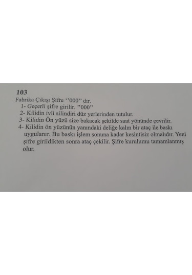 Şifreli Güvenlik Mekanik 18mm Uyumlu