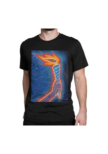 Snapbuy Erkek/kadın Heavy Metal Müzik Grafik Baskılı Pamuklu T-shirtmavi Mavi