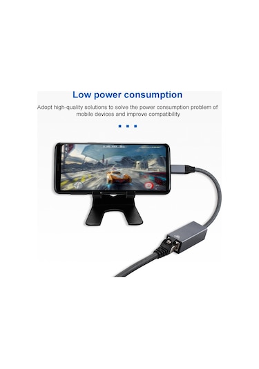 Usb 3.0 Am - Rj45 Gigabit Adaptör Kablosu, Uzunluk: 20 Cm