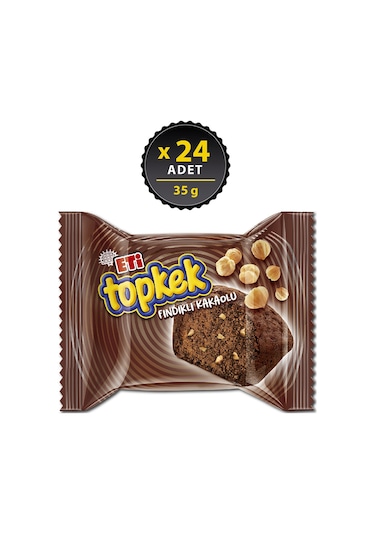 Eti Topkek Fındıklı Kakaolu 24 x 35 G
