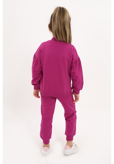 Toontoy Kız Çocuk Eşofman Takım Mürdüm