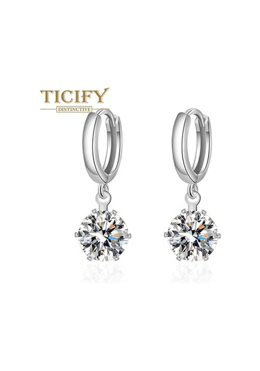 Altı Pençeli Yeni Zirkon Kaplamalı Küpeler, Hafif Lüks, Modaya Uygun Ve Mizaçlı Kulak Takıları, Kadınlar İçin Basit Tasarım Tatil Hediyesi