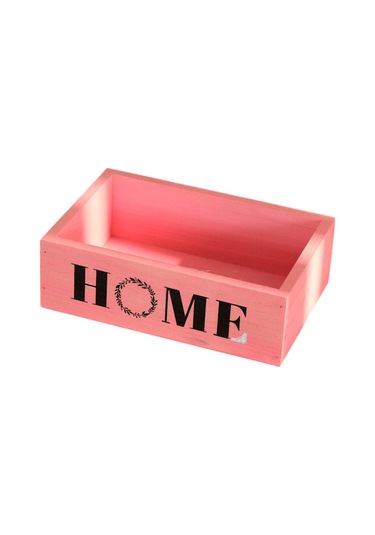 Homyl Ahşap Saksı Kutusu Dekorasyon Retro Çiftlik Evi Pembe