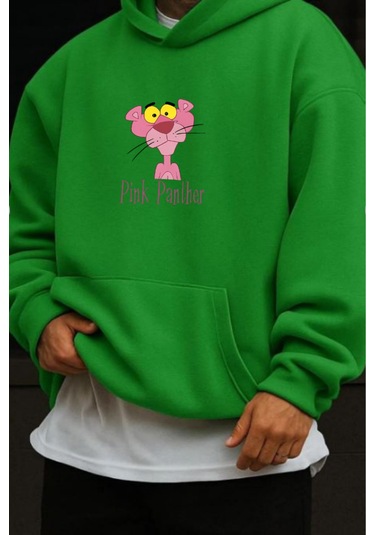 Pink Panter Baskılı Sweatshirt Yeşil