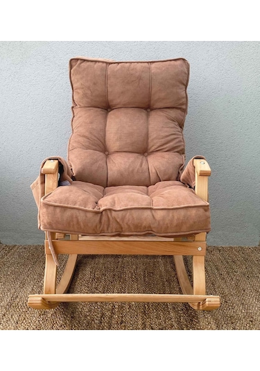 Reyo Santorini Sallanan Sandalye Dinlenme Ve Tv Koltuğu Kahverengi