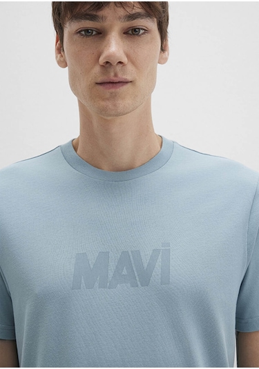 Mavi Logo Açık Mavi Erkek T-shirt M0612896-70838 Açik Mavi
