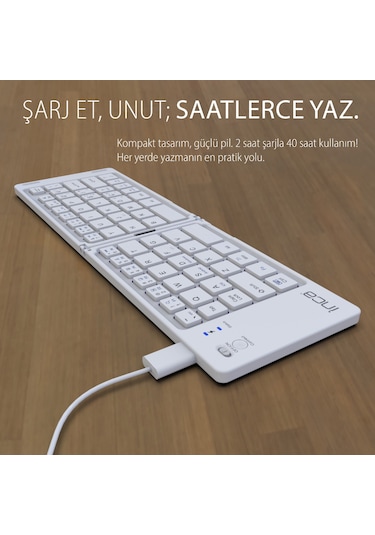 Ibk-580bt Katlanabilir Bluetooth Klavye Sessiz 67 Tuş Mini Taşınabilir Apple Uyumlu iOS /android/windows