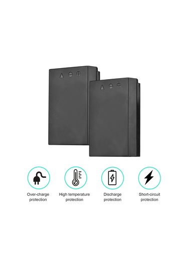 Yifomall Canon Lp-e12 İçin 2 Adet 1250mah Pil + Usb-c/micro Usb Çift Kanal Şarj Cihazı - Led Ekranlı, Eos M/m50/m100/sl1 Ve Diğer Modeller İçin