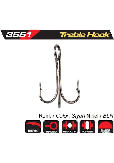 Protackle Üçlü Iğne - Siyah Nikel - Paket
