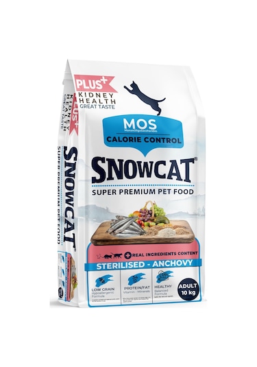 Snow Cat Plus Düşük Tahıllı Kısırlaştırılmış Balıklı Yetişkin Kedi Maması 10 KG
