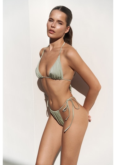 Mai Collection Mai Studios Co. Cahya Bağlamalı Yeşil Bikini Altı Yeşil