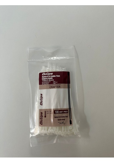 150 X 3,6 Kablo Bağı 100 Adet Beyaz