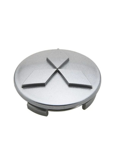 Monyee Mitsubishi Araçları İçin 60mm Kapak, 4'lü Set, Plastik Jant Kapakları, 53mm İç Çap, 10mm Derinlik, Mat Gümüş Rengi