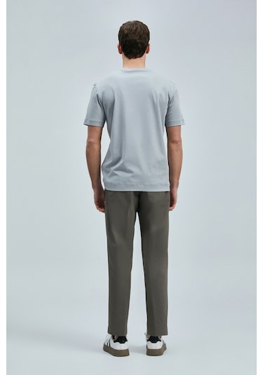 Lufian Bran Modern Grafik T- Shirt Gri Gri 111020262100150 Gri