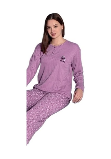 Mina Collection Kadın Pijama Takımı Uzun Kollu Yumuşak Dokulu E Lla