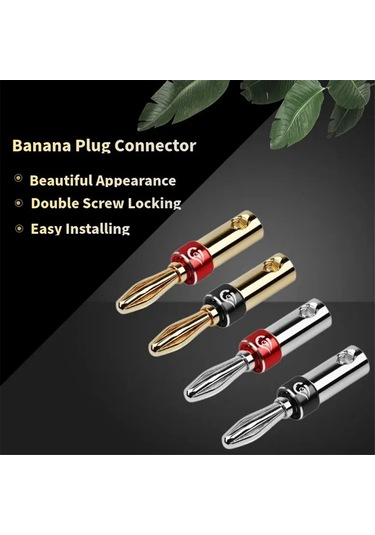 Adet Ses Muz Fişi Konnektörü Ses Jakı Muz Hoparlör Terminali