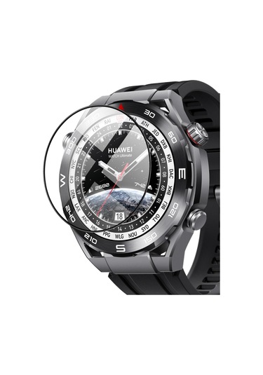 Microsonic Huawei Watch Ultimate Tam Kaplayan Nano Cam Ekran Koruyucu Siyah