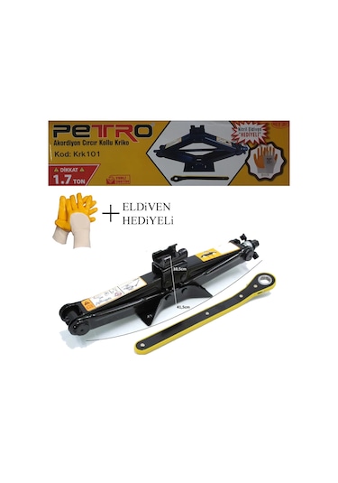 Oto Cırcırlı Kriko Makaslı Tip 1.5 Ton Akordiyon