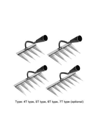 Symbee "4 Dişli Yüksek Karbon Çelik Bahçe Tırmığı - Toprak Kabartma, Yabani Ot Temizleme Ve Yaprak Toplama İçin Dayanıklı"
