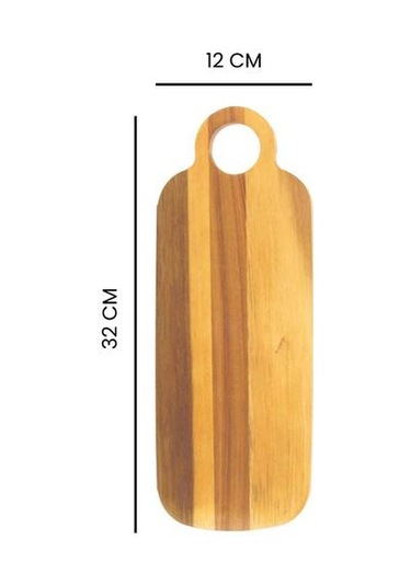 Naturalove Akasya Dikdörtgen Kesme Tahtası - Kahverengi - 32x12 Cm Kahverengi