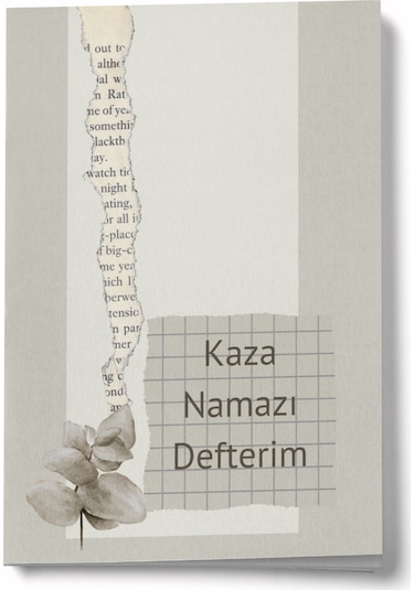 1 Yıllık Kaza Namazı Defterim - Bej Çok Renkli