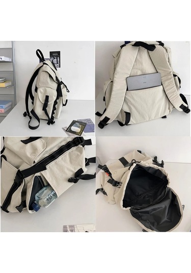 Yeni Büyük Kapasiteli Naylon Sırt Çantası Çok Yönlü Günlük Çok Renkli
