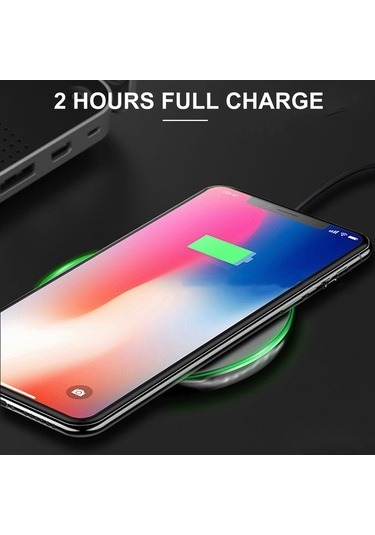 Ulzyvf Hızlı 15w Kablosuz Şarj Cihazı - İphone & Samsung Uyumlu Siyah Qi Stand Siyah