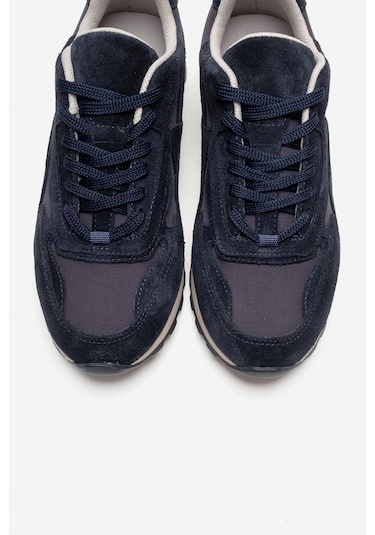 Luvishoes Sahra Lacivert Süet Hakiki Deri Kadın Sneaker Lacivert