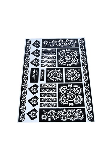 Kına Şablonu Zt - 003 Desenli Dövme Hint Geçici Kına Şekil