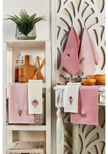 Rebeka Mutfak Havlusu Kurulama Bezi Seti 6'lı Dondurma