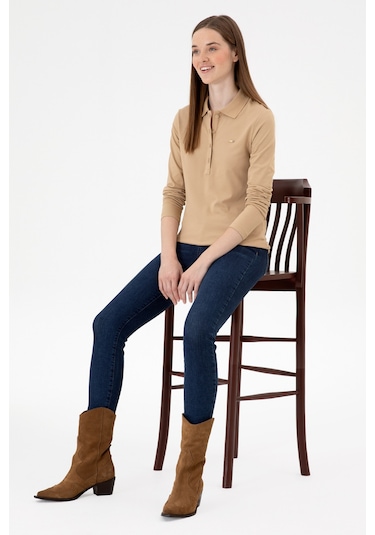 U.s. Polo Assn. Kadın Kum Sweatshirt 50313593-vr085 Kum