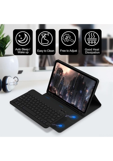 Yunboo "tab S9 Klavye Kılıfı - 80 Gün Bekleme, 60 Saat Çalışma, Su Geçirmez Ve Kaymaz Ofis Kullanımı"