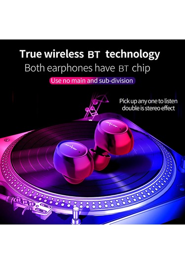Jeemson Zealot T4 Tws Bluetooth 5.0 Spor Kulaklıkları, 300mah Şarj Kutusu, Stereo Ses, Mikrofonlu, Kablosuz, Hafif Tasarım, Siyah