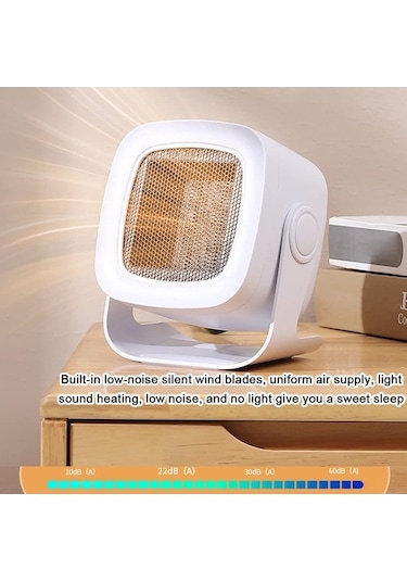 Pazly Abs Masaüstü Fanlı Taşınabilir Isıtıcı, Ofis Banyo Kullanıma Uygun, 800w'dan Az Güçlü, Ce Onaylı, Hafif Ve Dayanıklı