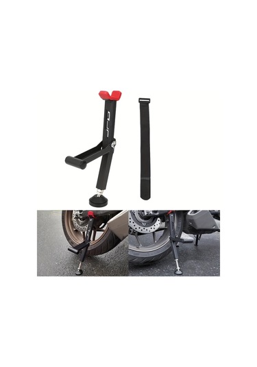 Dashanshop Siyah Motosiklet Tekeri Kaldırma Sehpası - Ön Arka Ayarlanabilir Dirt Pit Supermoto Enduro