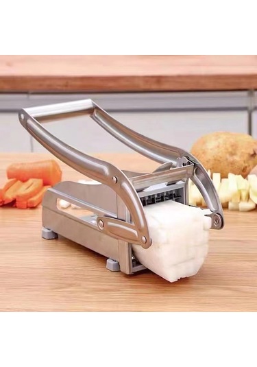 Patates Kesici Çok İşlevli Paslanmaz Çelik Salatalık Kesici Ev Mutfak Sebze Kesici Patates Kızartması Makinesi Diğer