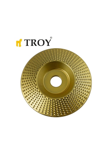 TROY 25072 Avuç Taşlamalar için Ahşap Törpü Diski, Konik