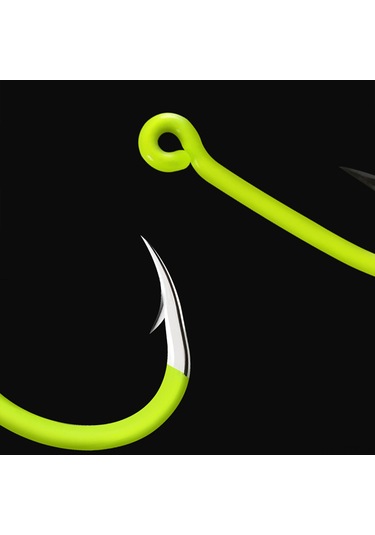 Dianziye Balık Tutkunları İçin Parlak Yemli İğne Seti - 50 Adet Yüksek Karbon Çelik, Seçilebilir Boyut Ve Renk