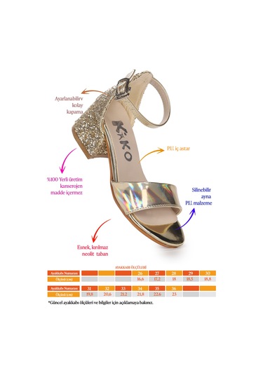 Sheila Günlük Kız Çocuk 3 Cm Topuklu Sandalet Abiye Ayakkabı Gümüş