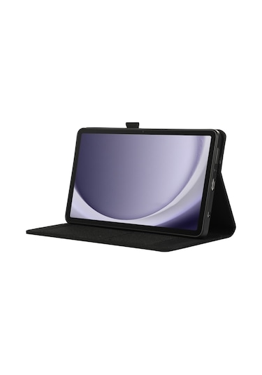 Samsung Uyumlu Galaxy Tab A9 Yatay Çevirme Tpu + Kumaş Pu Deri Tablet Kılıfı